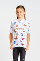 HOLOKOLO Kurzarm Fahrradtrikot - BUTTERFLIES KIDS - Weiß/mehrfarbig