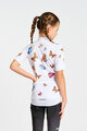 HOLOKOLO Kurzarm Fahrradtrikot - BUTTERFLIES KIDS - Weiß/mehrfarbig