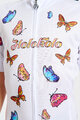 HOLOKOLO Kurzarm Fahrradtrikot - BUTTERFLIES KIDS - Weiß/mehrfarbig
