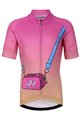 HOLOKOLO Kurzarm Radtrikot und Shorts - CANDYBAG KIDS - Schwarz/Gelb/Rosa