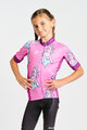 HOLOKOLO Kurzarm Fahrradtrikot - UNICORNS KIDS - Rosa/mehrfarbig