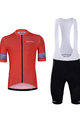 HOLOKOLO Kurzarm Radtrikot und Shorts - RAINBOW - Rot/Schwarz