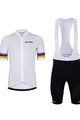 HOLOKOLO Kurzarm Radtrikot und Shorts - RAINBOW - Weiß/Schwarz