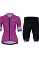 HOLOKOLO Kurzarm Radtrikot und Shorts - RAINBOW LADY - Schwarz/Rosa