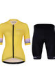 HOLOKOLO Kurzarm Radtrikot und Shorts - RAINBOW LADY - Gelb/Schwarz