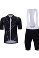 HOLOKOLO Kurzarm Radtrikot und Shorts - SPARKLE - Schwarz