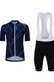 HOLOKOLO Kurzarm Radtrikot und Shorts - SPARKLE - Schwarz/Blau