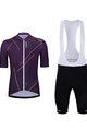 HOLOKOLO Kurzarm Radtrikot und Shorts - SPARKLE - Lila/Schwarz