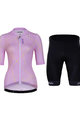 HOLOKOLO Kurzarm Radtrikot und Shorts - SPARKLE LADY - Schwarz/Rosa