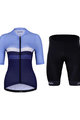 HOLOKOLO Kurzarm Radtrikot und Shorts - SPORTY LADY - Hellblau/Blau/Schwarz