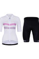 HOLOKOLO Kurzarm Radtrikot und Shorts - SPORTY LADY - Schwarz/Weiß/Rosa