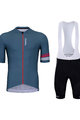 HOLOKOLO Kurzarm Radtrikot und Shorts - EXCITED ELITE - Grau/Schwarz