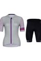 HOLOKOLO Kurzarm Radtrikot und Shorts - KIND ELITE LADY - Grau/Schwarz