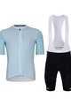 HOLOKOLO Kurzarm Radtrikot und Shorts - DELICATE ELITE - Hellblau/Schwarz