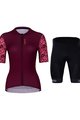 HOLOKOLO Kurzarm Radtrikot und Shorts - GLORIOUS ELITE LADY - Schwarz/Lila/Rosa