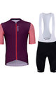 HOLOKOLO Kurzarm Radtrikot und Shorts - ENJOYABLE ELITE - Schwarz/Rosa/Lila