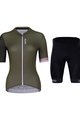 HOLOKOLO Kurzarm Radtrikot und Shorts - CONTENT ELITE LADY - Schwarz/Braun