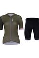 HOLOKOLO Kurzarm Radtrikot und Shorts - CONTENT ELITE LADY - Schwarz/Braun