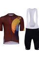 HOLOKOLO Kurzarm Radtrikot und Shorts - SURPRISED ELITE - bordeaux/Schwarz