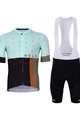 HOLOKOLO Kurzarm Radtrikot und Shorts - GRATEFUL ELITE - Schwarz/Hellblau