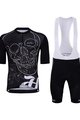 HOLOKOLO Kurzarm Radtrikot und Shorts - CRAZY ELITE - Schwarz/Weiß