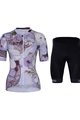 HOLOKOLO Kurzarm Radtrikot und Shorts - CONFIDENT ELITE LADY - Schwarz/Weiß/Lila