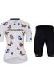 HOLOKOLO Kurzarm Radtrikot und Shorts - CHEERFUL ELITE LADY - Weiß/Schwarz