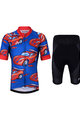 HOLOKOLO Kurzarm Radtrikot und Shorts - CARS KIDS - Schwarz/Rot/Blau