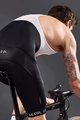 LE COL Kurze Fahrradhose mit Trägern - SPORT - Weiß/Schwarz