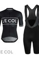 LE COL Kurzarm Radtrikot und Shorts - LE COLSPORT LOGO + S - Schwarz