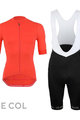 LE COL Kurzarm Radtrikot und Shorts - PRO ECO - Orange/Schwarz