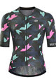 MONTON Kurzarm Fahrradtrikot - AUTUMN COLORS - Schwarz/Blau/Rosa
