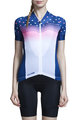 MONTON Kurzarm Fahrradtrikot - STARRY LANES LADY - Weiß/Blau