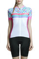 MONTON Kurzarm Fahrradtrikot - QUIET TIME LADY  - Rosa/Weiß
