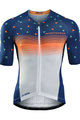 MONTON Kurzarm Fahrradtrikot - STARRY LANES  - Orange/Weiß/Blau