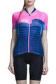MONTON Kurzarm Fahrradtrikot - PIONEER LADY - Blau/Rosa