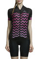 MONTON Kurzarm Fahrradtrikot - SECRET RHYME LADY - Rosa/Schwarz