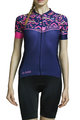 MONTON Kurzarm Fahrradtrikot - PINK WAVE LADY - Rosa/Blau
