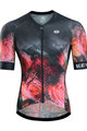 MONTON Kurzarm Fahrradtrikot - NIGHT FLOWERS - Schwarz/Rosa