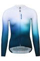 MONTON Langarm Fahrradtrikot für den Sommer - TWILIGHT LADY SUMMER - Weiß/Blau