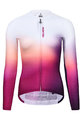 MONTON Langarm Fahrradtrikot für den Sommer - TWILIGHT LADY SUMMER - Weiß/Rot