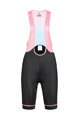 MONTON Kurze Fahrradhose mit Trägern - COLOURWING LADY - Schwarz/Rosa