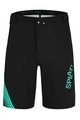 MONTON Fahrradshorts ohne Träger - SPLAT MTB - Schwarz/Türkis