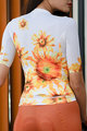 MONTON Kurzarm Fahrradtrikot - SUNFLOWER LADY - Weiß/Gelb