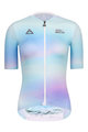 MONTON Kurzarm Fahrradtrikot - COLOR FLOW LADY - Regenbogen/Weiß