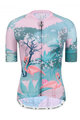 MONTON Kurzarm Radtrikot und Shorts - FLAMINGO LADY II - Rosa/Schwarz/Hellblau