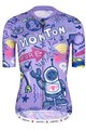 MONTON Kurzarm Fahrradtrikot - ROBOTS LADY - Lila/Blau/Gelb