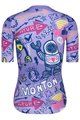 MONTON Kurzarm Fahrradtrikot - ROBOTS LADY - Lila/Blau/Gelb