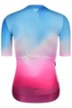 MONTON Kurzarm Fahrradtrikot - SKULL NORTHERNLIGHTS LADY - Blau/bordeaux/Rosa