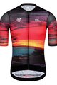 MONTON Kurzarm Fahrradtrikot - SKULL SUNSET - Schwarz/Rot